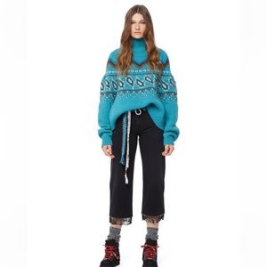 ALANUI WOOL SWEATER IN TURQUOISE